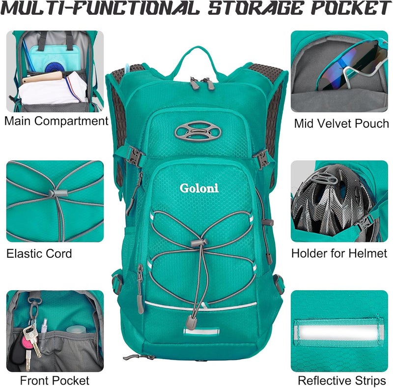Goloni Hydration Backpack,Lightweight Hiking Backpack with 2L Water Bladder,Water Backpack for Biking, Running, Festival - Image 3